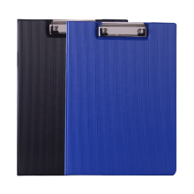 Double side PVC folder clipboard with metal clip for sale,pvc fold-over clip board